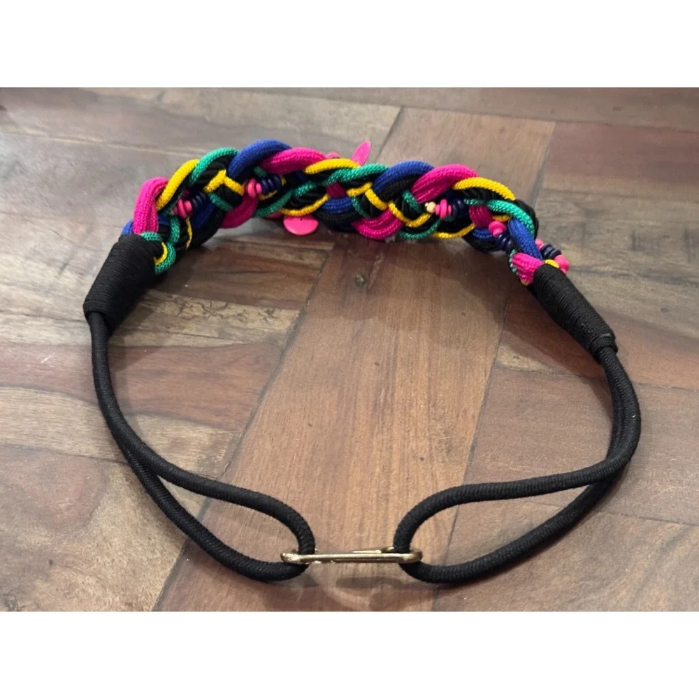 Vintage 80's Women's Beaded Stretch Boho Belt 31